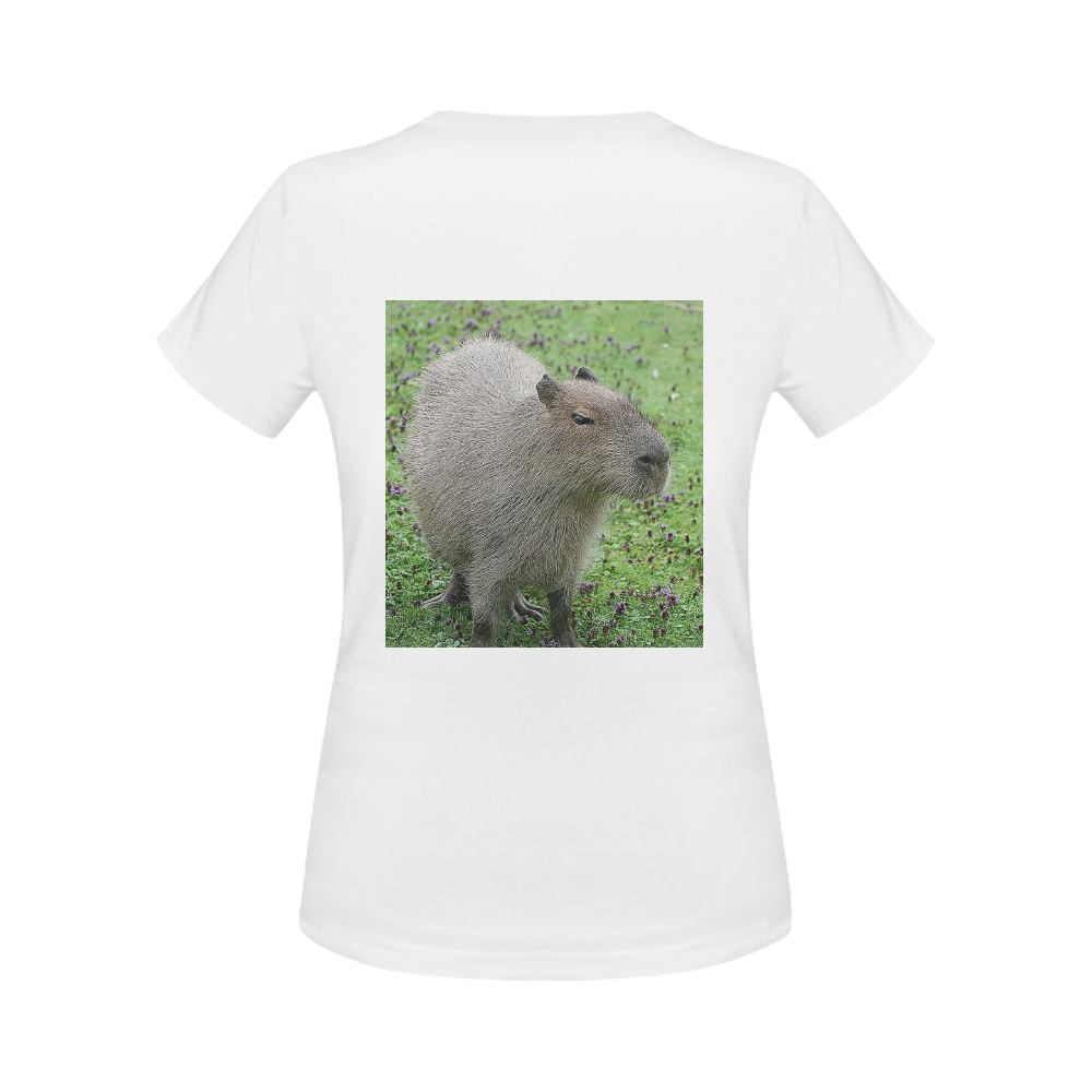 cute capybara Women's Classic T-Shirt (Model T17）