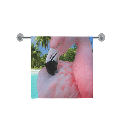 Flamingo and Beach Bath Towel 30"x56"