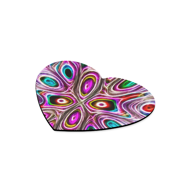 Peacock Strut I - Jera Nour Heart-shaped Mousepad