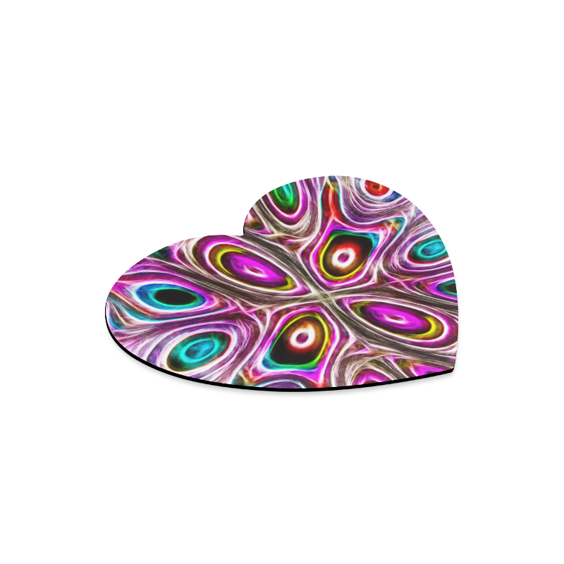 Peacock Strut I - Jera Nour Heart-shaped Mousepad