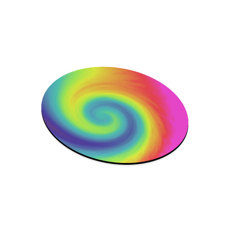 rainbow swirl Round Mousepad