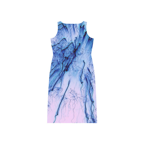 special fireworks blue Phaedra Sleeveless Open Fork Long Dress (Model D08)