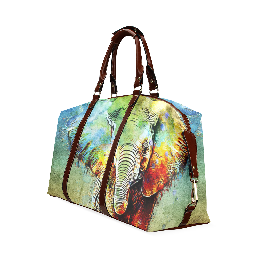 watercolor elephant Classic Travel Bag (Model 1643)