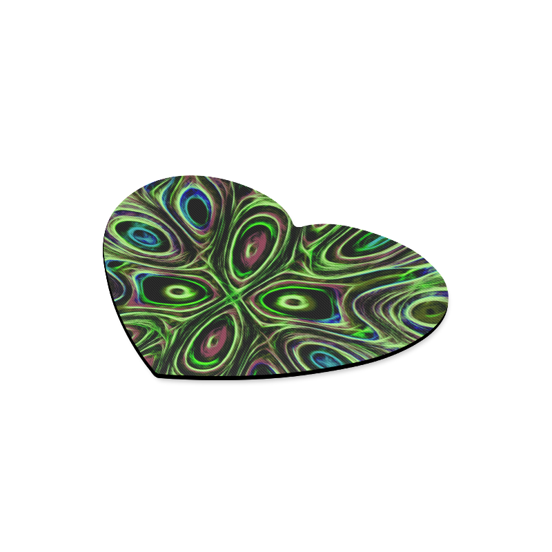 Peacock Strut III - Jera Nour Heart-shaped Mousepad