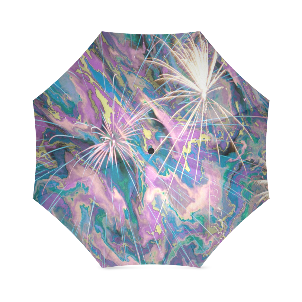 abstract fireworks Foldable Umbrella (Model U01)