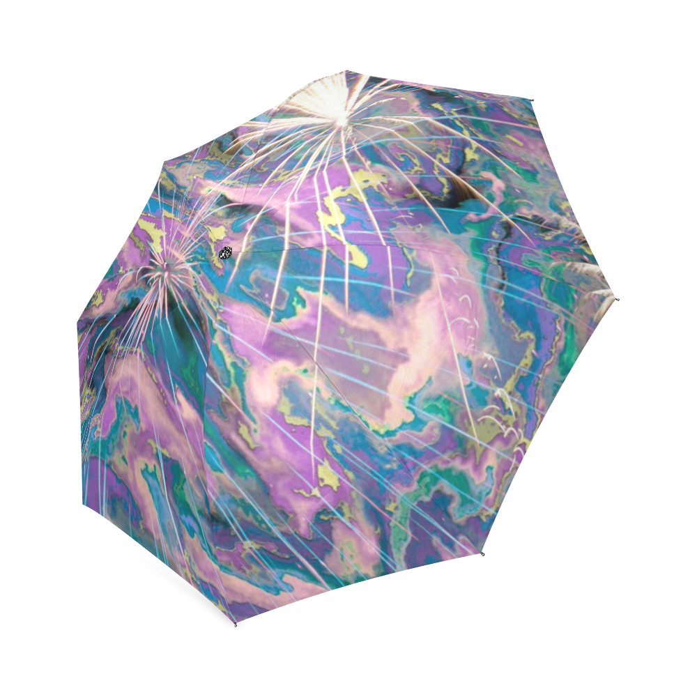 abstract fireworks Foldable Umbrella (Model U01)