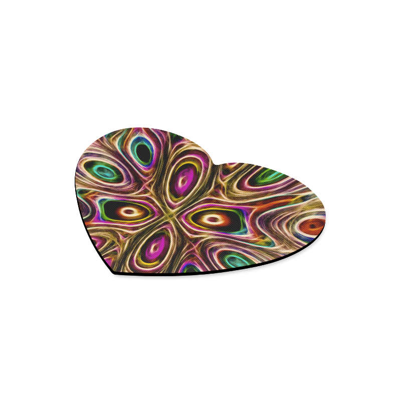 Peacock Strut II - Jera Nour Heart-shaped Mousepad