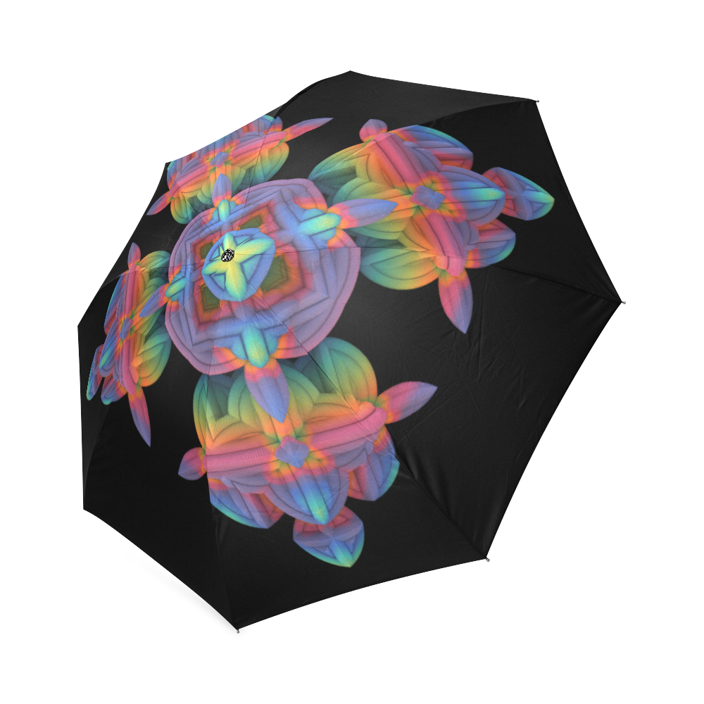 Stylistic Fractal Cross Design Foldable Umbrella (Model U01) | ID: D799470