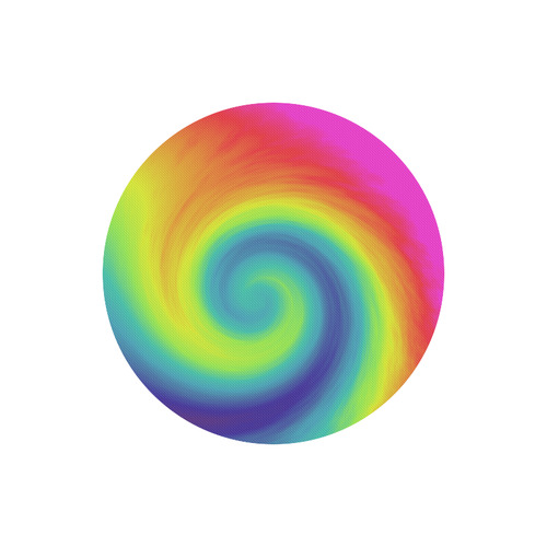 rainbow swirl Round Mousepad