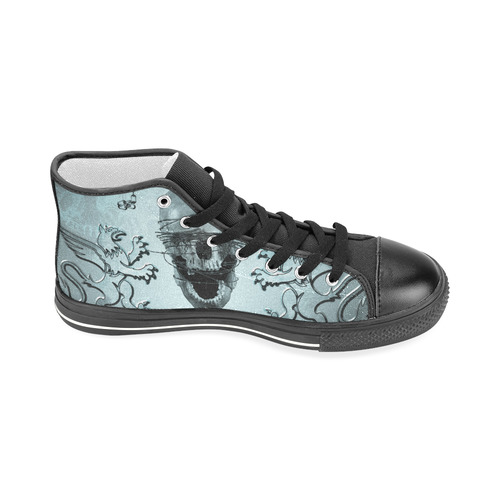 Scary skull with lion Men’s Classic High Top Canvas Shoes (Model 017)