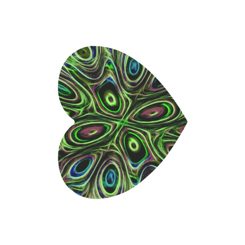 Peacock Strut III - Jera Nour Heart-shaped Mousepad