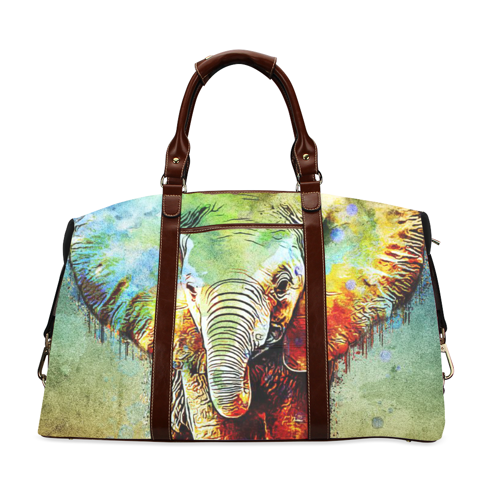 watercolor elephant Classic Travel Bag (Model 1643)