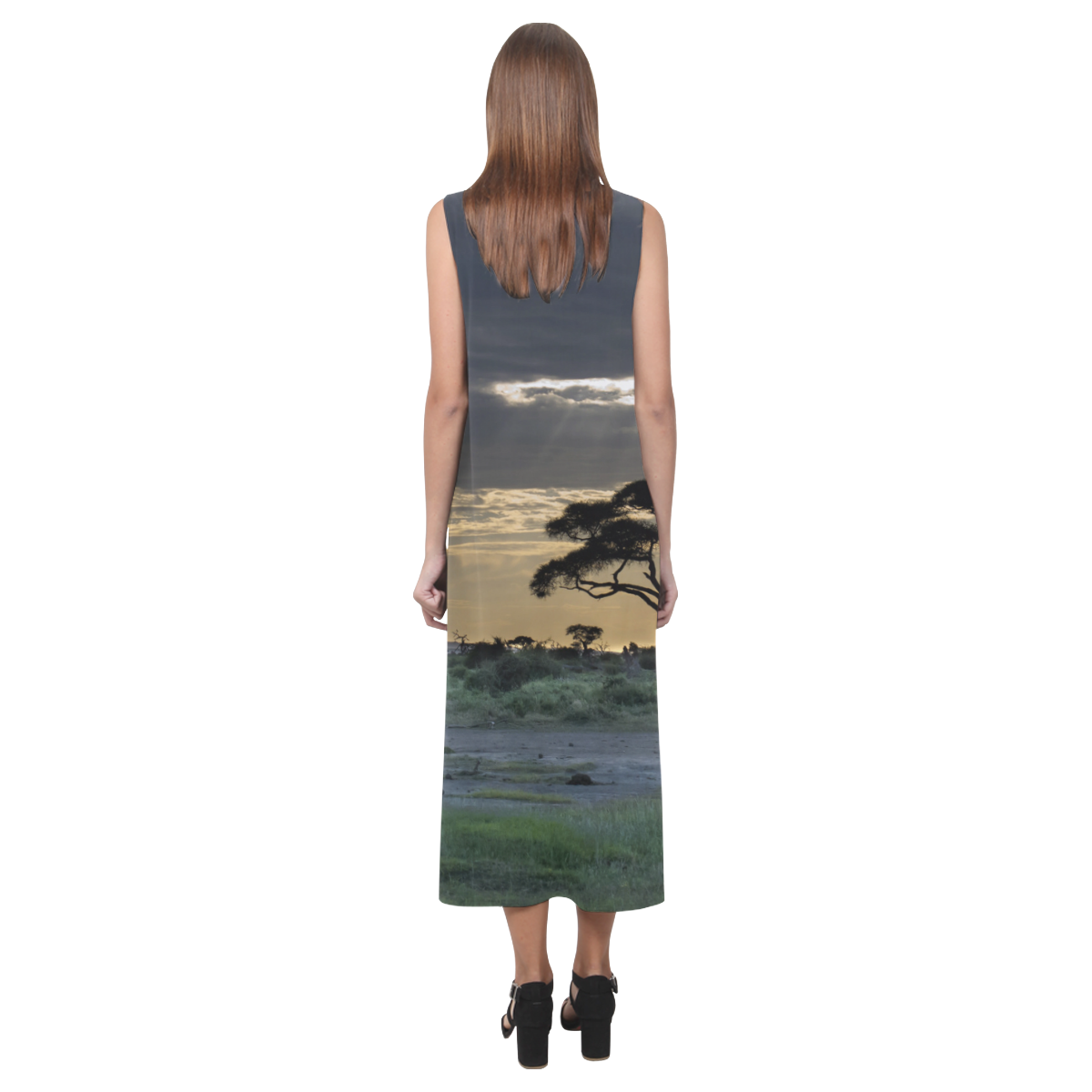 Africa_20160903 Phaedra Sleeveless Open Fork Long Dress (Model D08)