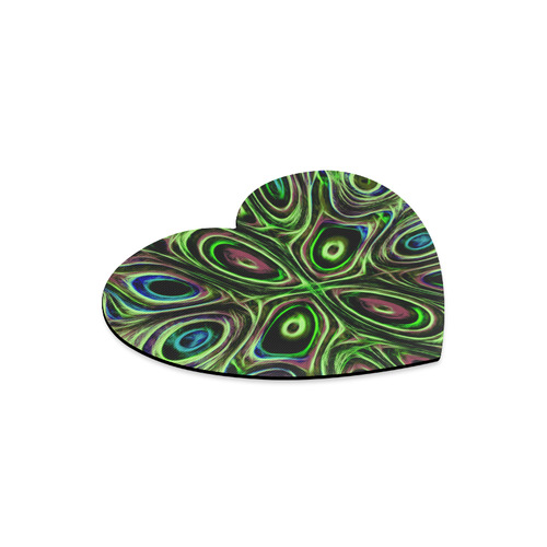 Peacock Strut III - Jera Nour Heart-shaped Mousepad