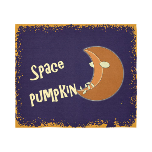 space pumpkin Cotton Linen Wall Tapestry 60"x 51"