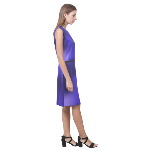 Intense Blue Colour Gradient Design Eos Women's Sleeveless Dress (Model D01)