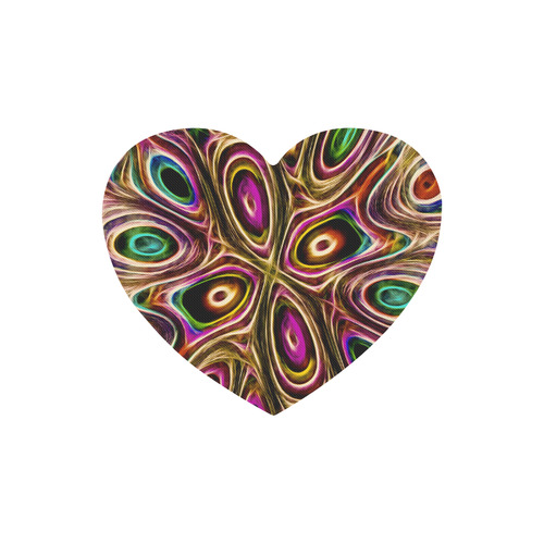 Peacock Strut II - Jera Nour Heart-shaped Mousepad