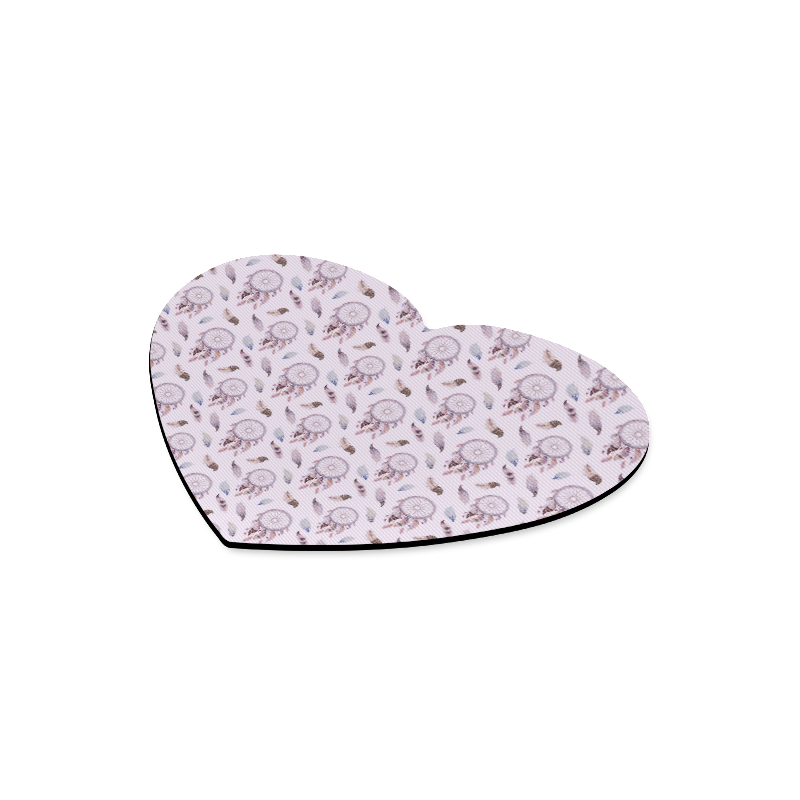 Beautiful Purple Bohemian Dreamcatcher Heart-shaped Mousepad