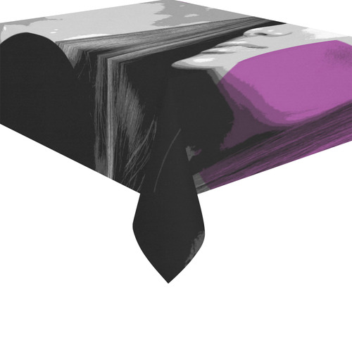 Purple Dream Cotton Linen Tablecloth 52"x 70"