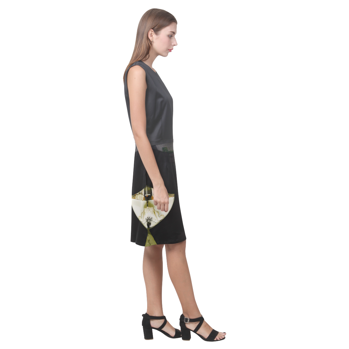 Burnt Eos Women's Sleeveless Dress (Model D01)