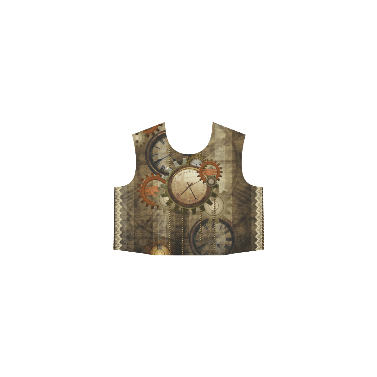 Steampunk, wonderful noble desig, clocks and gears Eos Women's Sleeveless Dress (Model D01)