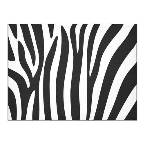 Zebra Cotton Linen Tablecloth 52"x 70"