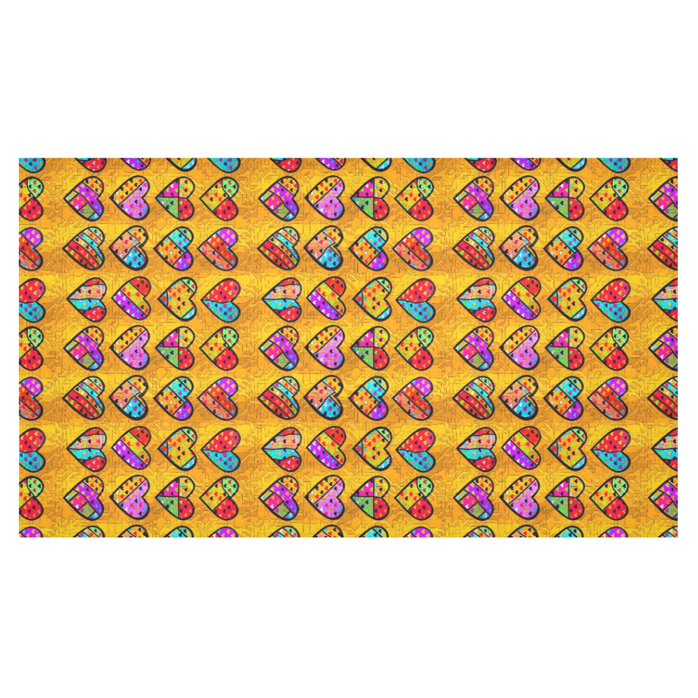 herz popart by Nico Bielow Cotton Linen Tablecloth 60"x 104"