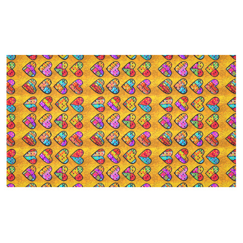 herz popart by Nico Bielow Cotton Linen Tablecloth 60"x 104"