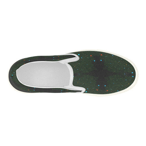 NASA: Black Hole Cosmos Stars Astronomy Abstract Women's Slip-on Canvas Shoes (Model 019)