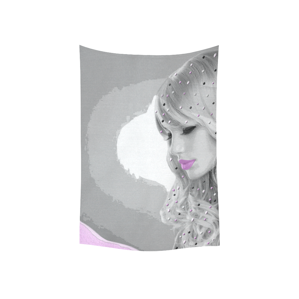 Pink Angel Cotton Linen Wall Tapestry 40"x 60"