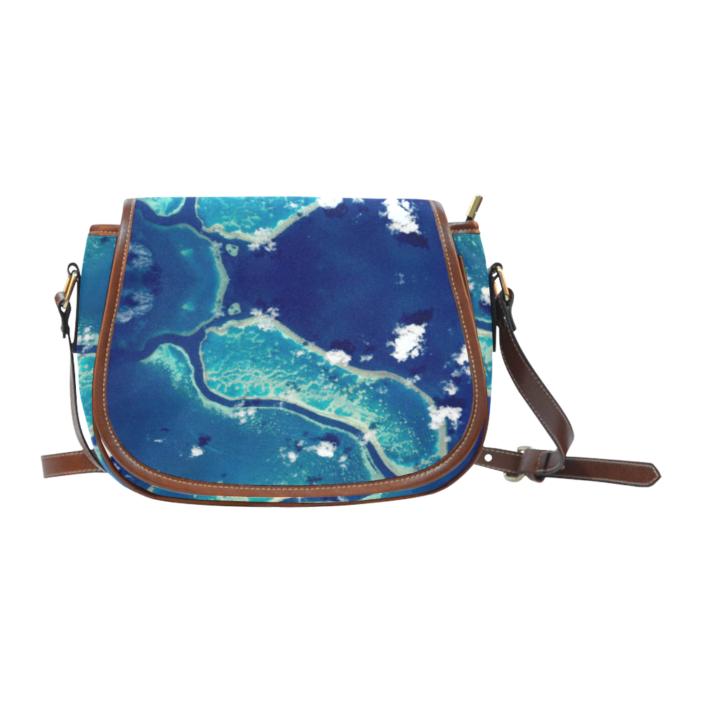 NASA: Great Barrier Reef Coral Abstract Saddle Bag/Large (Model 1649)