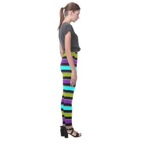 retro stripe 1 Cassandra Women's Leggings (Model L01)