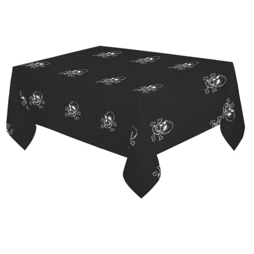 Skull 816 (Halloween) pattern Cotton Linen Tablecloth 60"x 84"