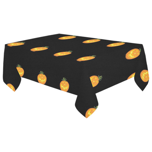 Halloween pumpkin pattern Cotton Linen Tablecloth 60"x 104"