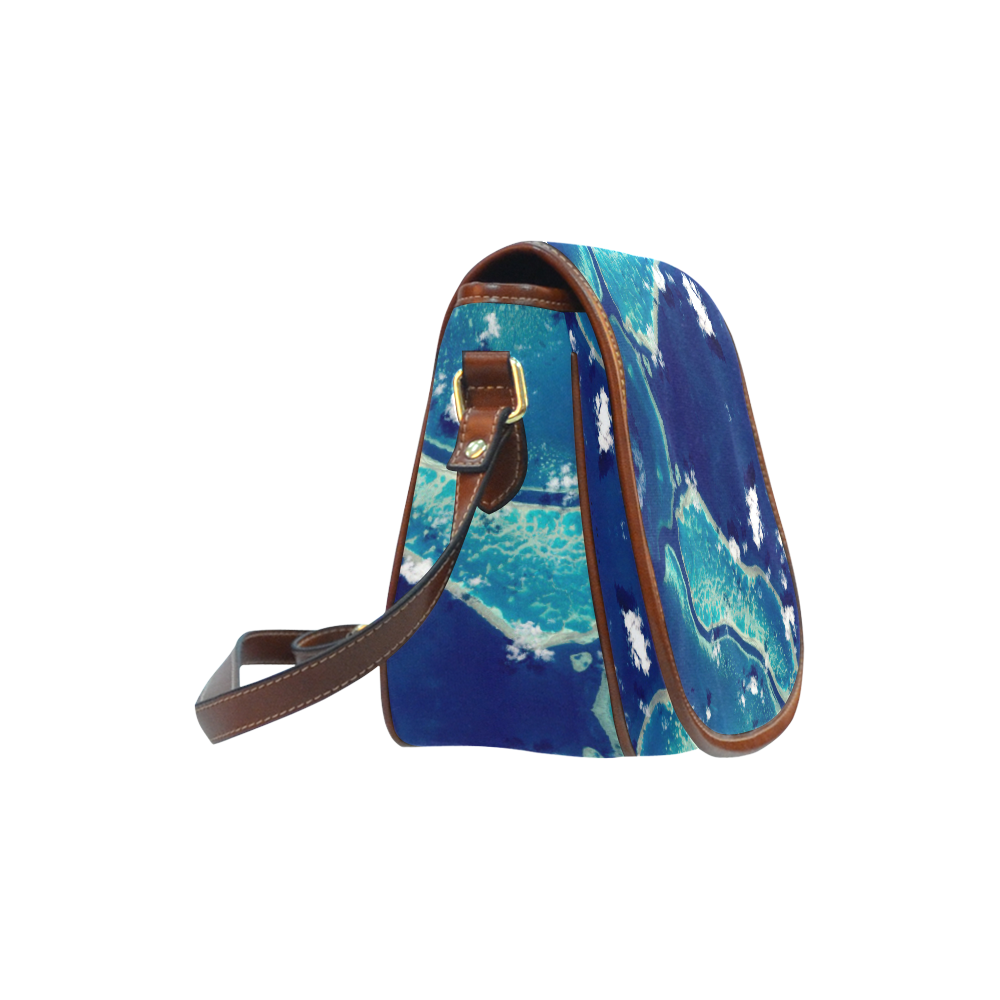 NASA: Great Barrier Reef Coral Abstract Saddle Bag/Large (Model 1649)