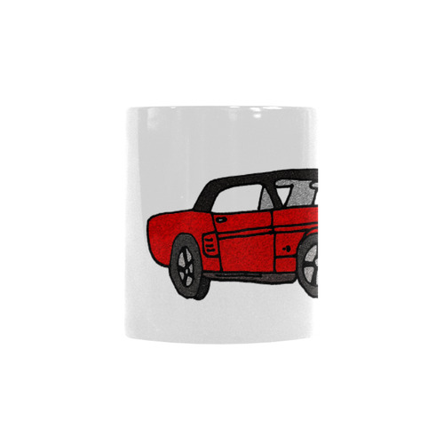Cool Retro Red Mustang Convertible Custom Morphing Mug