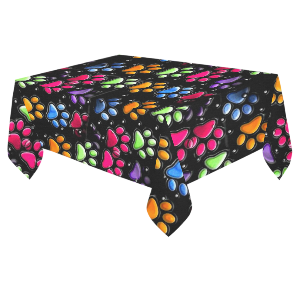 Paws by Nico Bielow Cotton Linen Tablecloth 60"x 84"