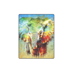 watercolor elephant Blanket 40"x50"