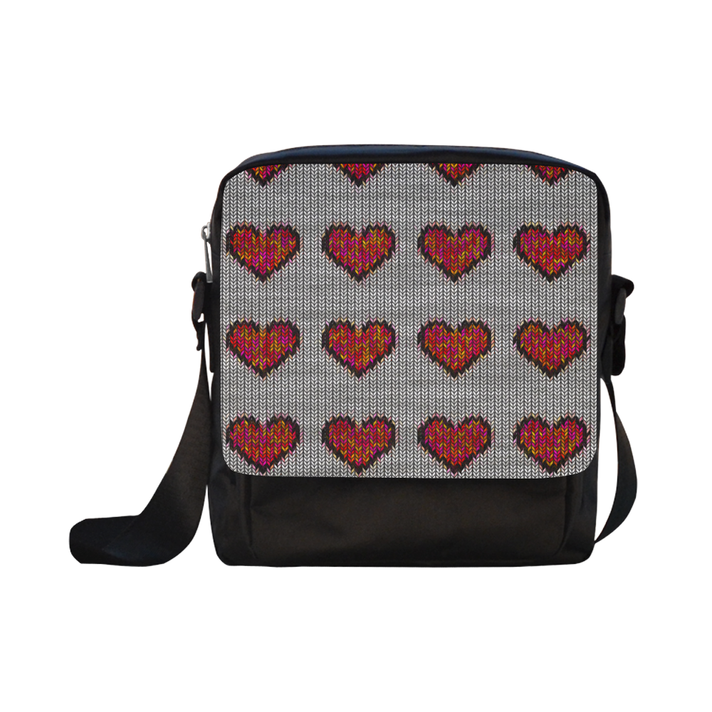 heart pattern Crossbody Nylon Bags (Model 1633)