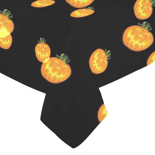 Halloween pumpkin pattern Cotton Linen Tablecloth 52"x 70"