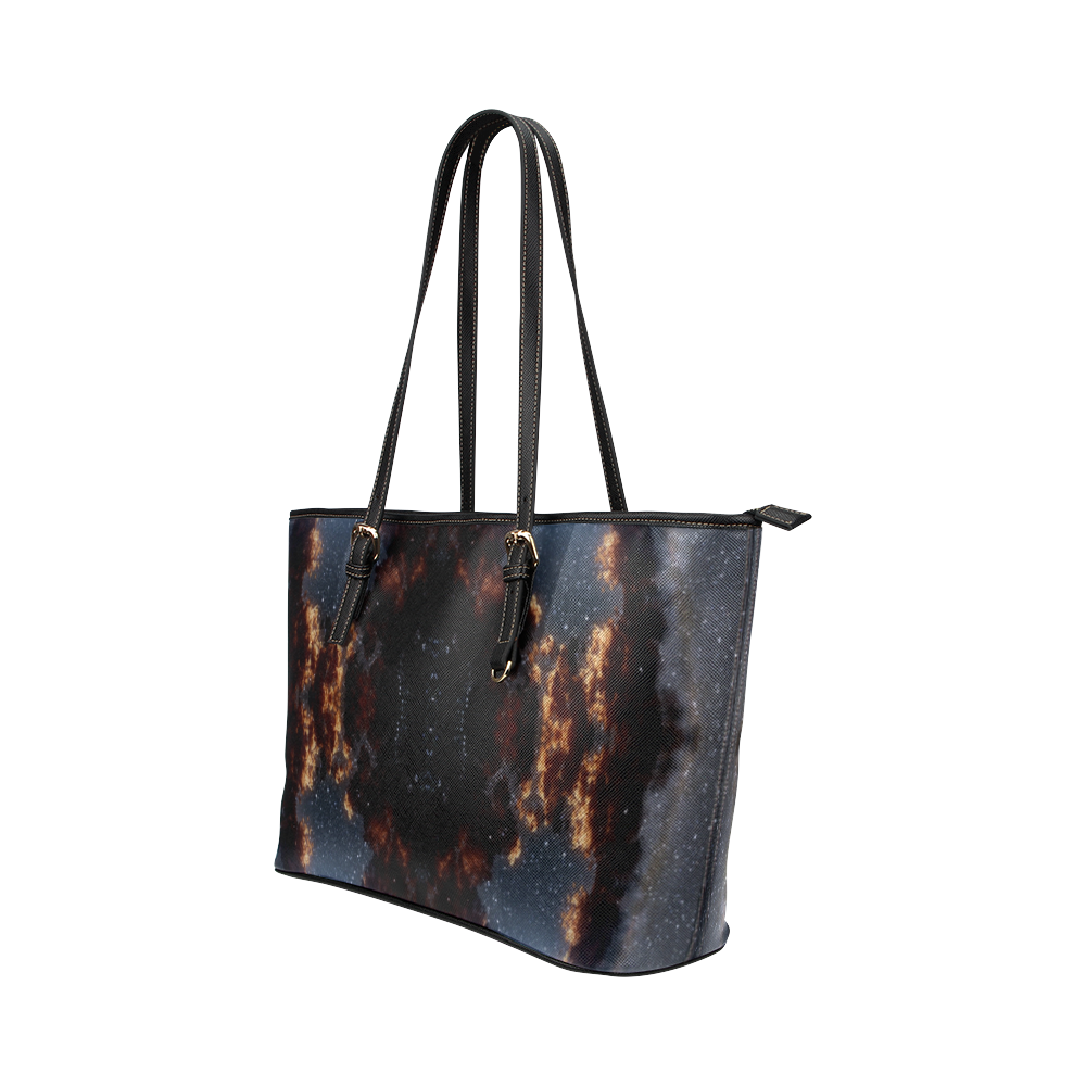 NASA: Black Hole Eating a Star Astronomy Abstract Leather Tote Bag/Small (Model 1651)