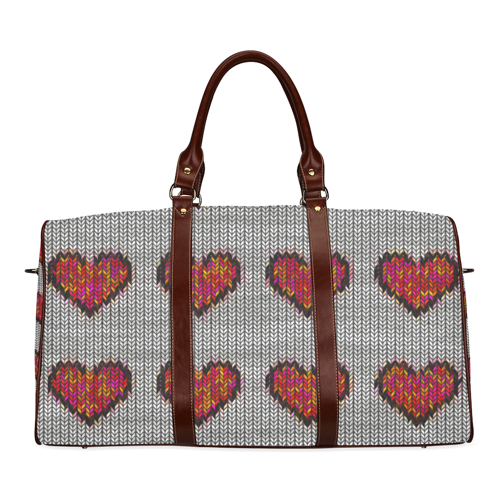 heart pattern Waterproof Travel Bag/Small (Model 1639)
