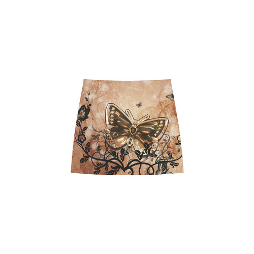 Wonderful butterflies and floral elements Eos Women's Sleeveless Dress (Model D01)