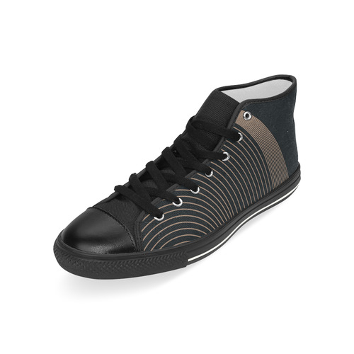 Space and Time Men’s Classic High Top Canvas Shoes (Model 017)