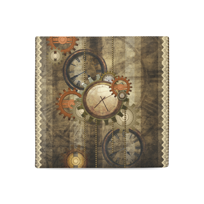 Steampunk, wonderful noble desig, clocks and gears Women's Leather Wallet (Model 1611)