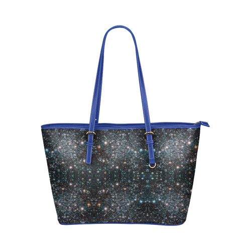 NASA: Heavy Metal Stars Cluster Astronomy Abstract Leather Tote Bag/Large (Model 1651)