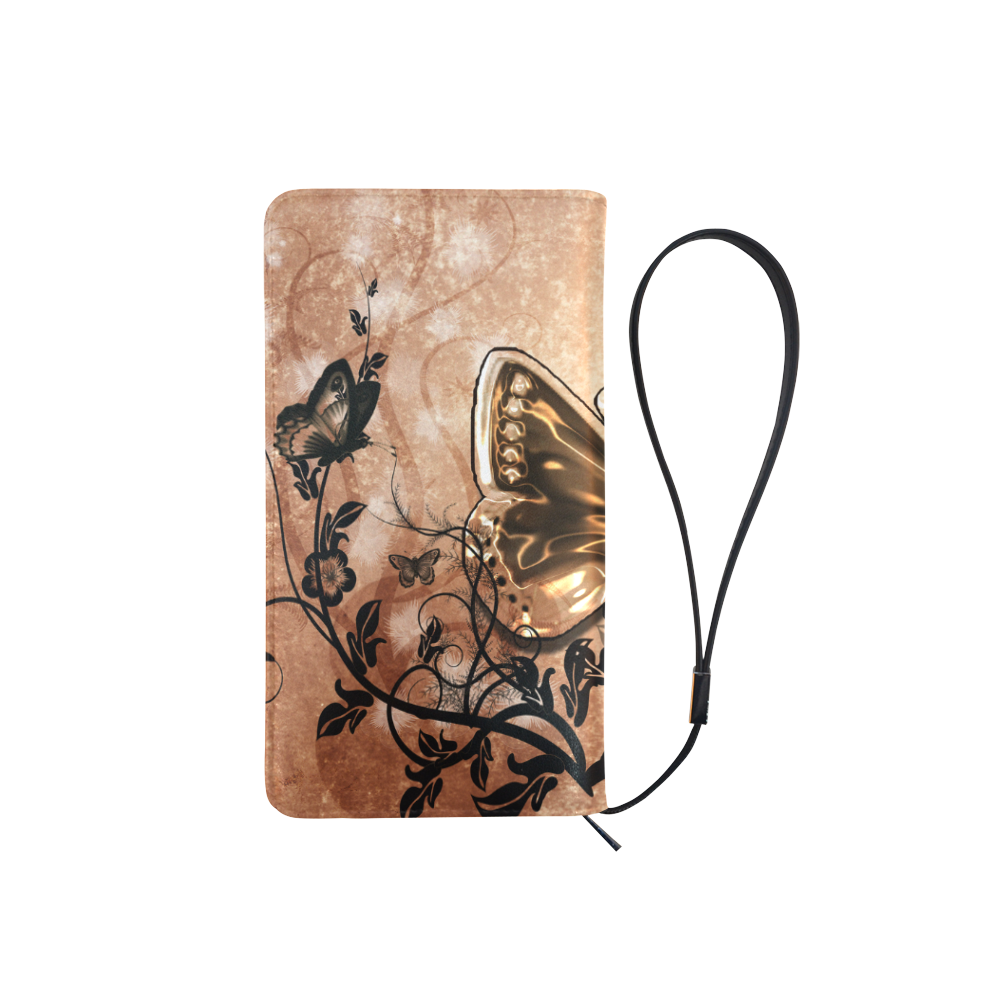 Wonderful butterflies and floral elements Men's Clutch Purse （Model 1638）