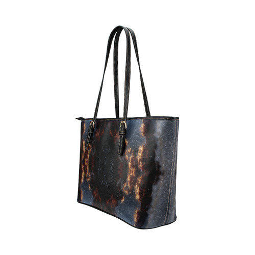 NASA: Black Hole Eating a Star Astronomy Abstract Leather Tote Bag/Small (Model 1651)