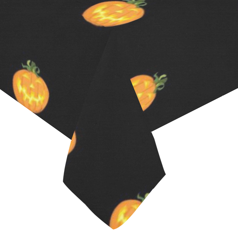 Halloween pumpkin pattern Cotton Linen Tablecloth 60"x 104"