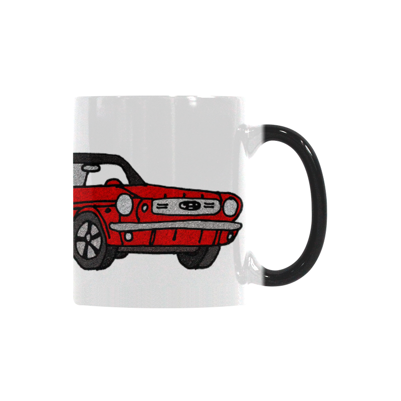 Cool Retro Red Mustang Convertible Custom Morphing Mug